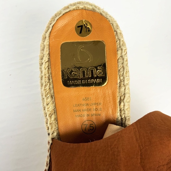 NWT KANNA WEDGE SANDLE SIZE 7.5   MADE IN SPAIN - Picture 3 of 6